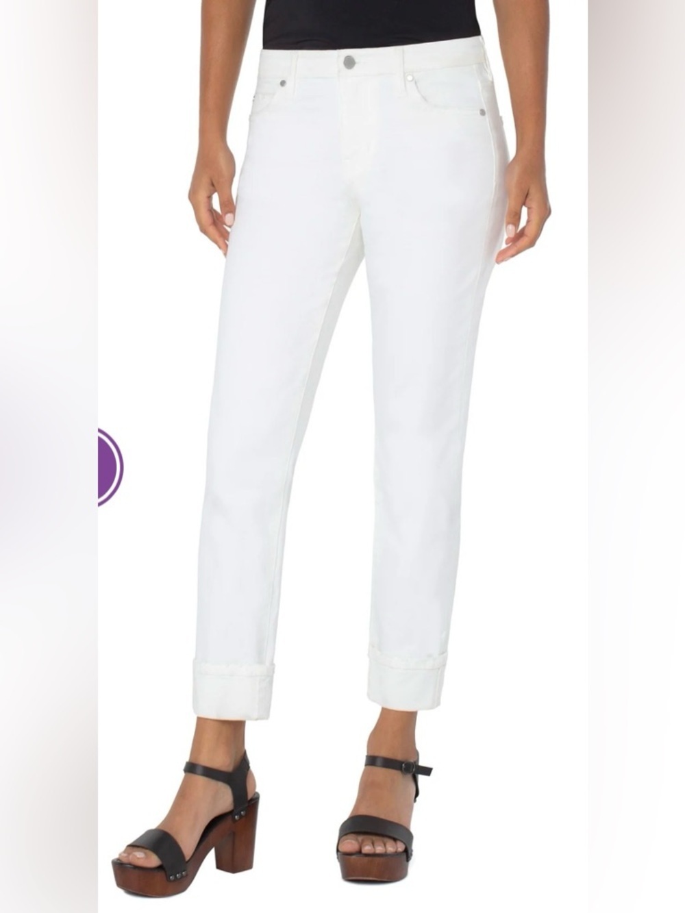 Liverpool Marley Girlfriend Jeans in Bone White
